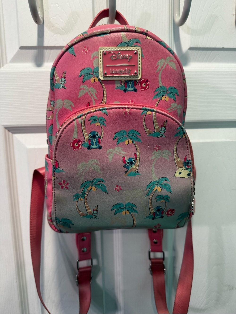 Loungefly Pink Lilo & Stitch Palm Mini Backpack